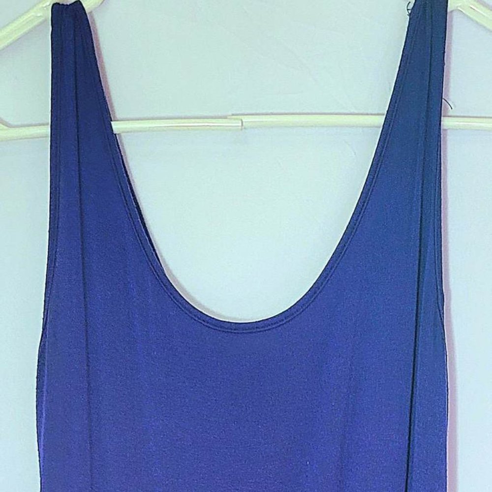 Navy blue design maxi dress